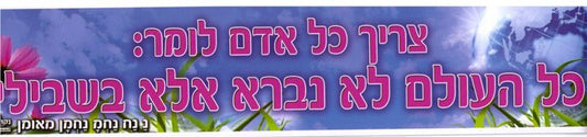 Sticker-Tzarich Kol Adam Lomar